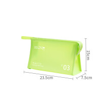 (Style B) Trousse de toilette de voyage tendance en PVC vert tendre pour le rangement du maquillage