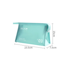 (Style A) Trousse de toilette de voyage tendance en PVC vert tendre pour le rangement du maquillage