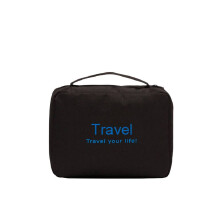 (Noir) Trousse de toilette pliable de voyage avec lettres suspendues, multifonctionnelle et pratique