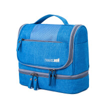 (Bleu) Trousse de toilette multifonctionnelle de voyage, trousse de toilette étanche