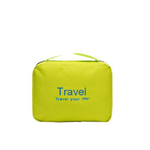 (Vert) Trousse de toilette pliable de voyage avec lettres suspendues, multifonctionnelle et pratique