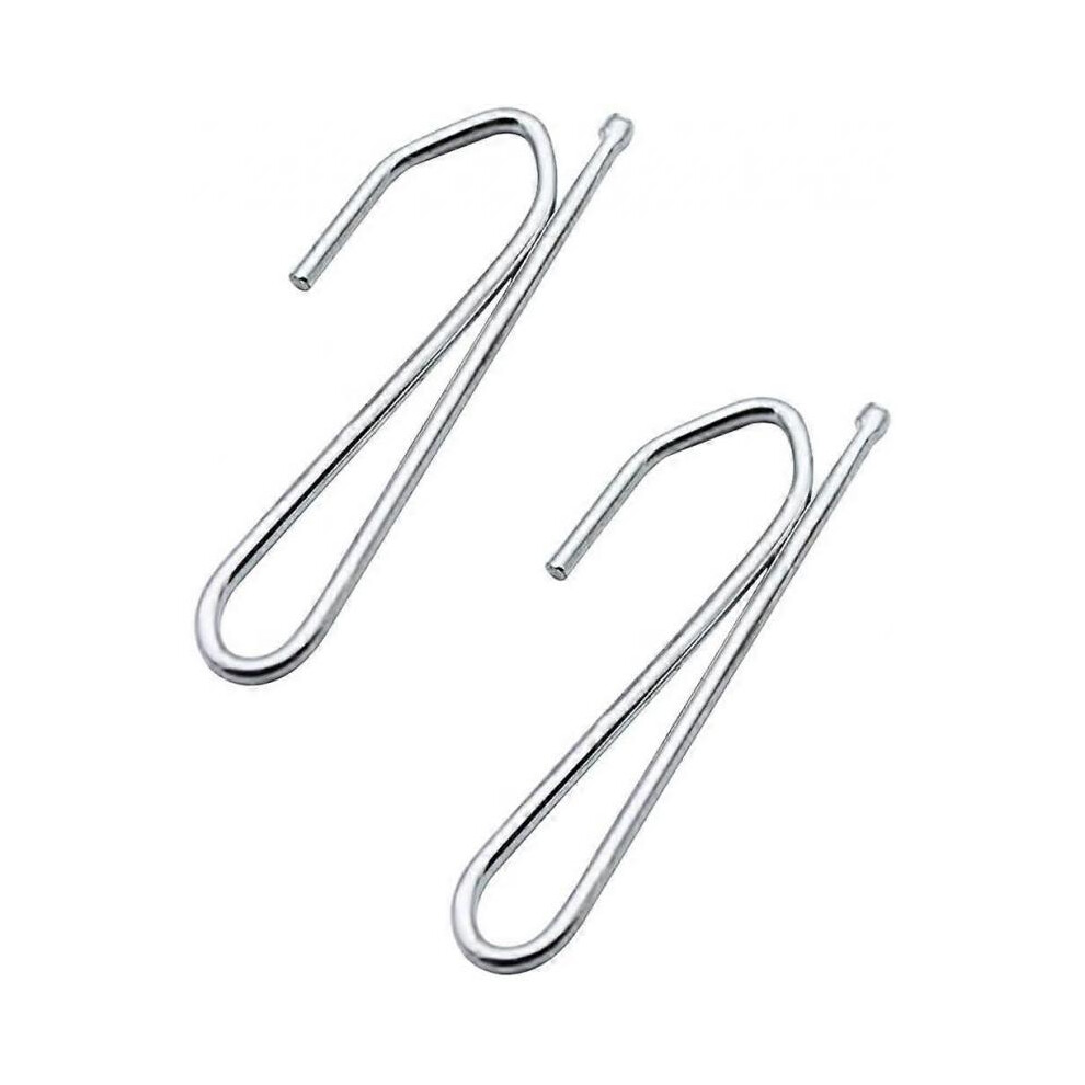 30 Pieces of Curtain Hooks Metal Curtain Hooks for Window Curtain, Door Curtain and Shower Curtain