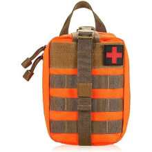 Lixada First Aid Kit MOLLE First Aid Bag with Emergency Survival Supplies Tactical First Aid Set(Orange)