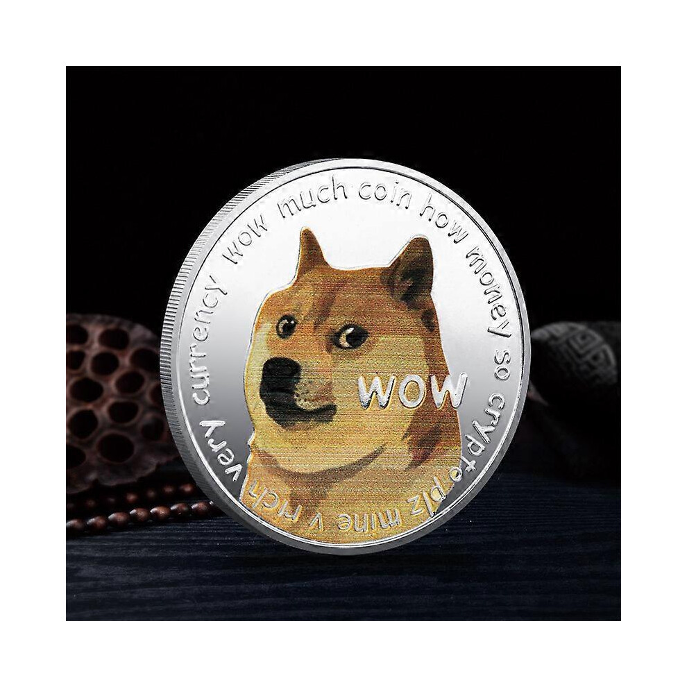 Dogecoin Coin Doge Coin Commemorative Coin Physical Blockchain Crypto Collectible Coin with Protective Case,1pc