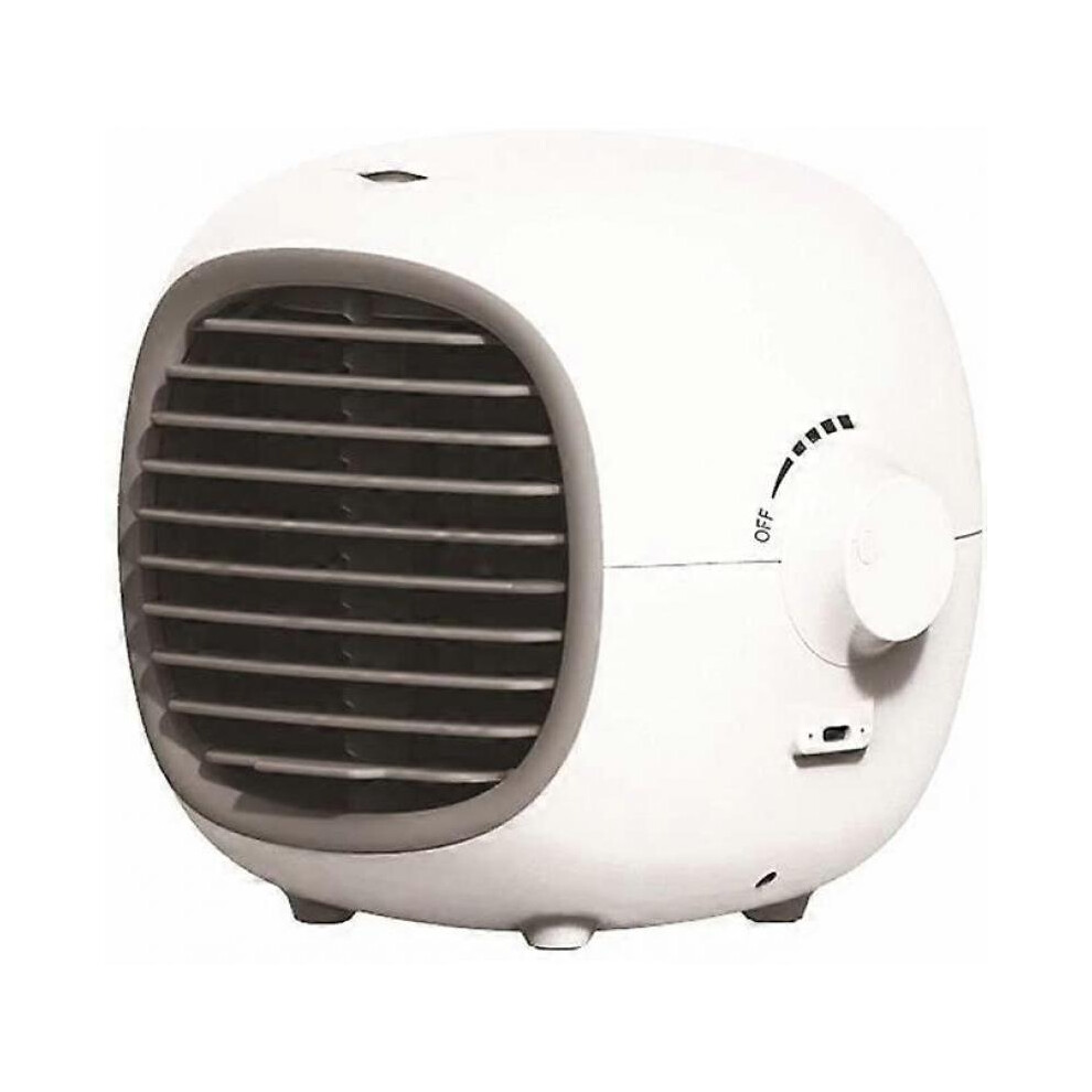Rechargeable Portable Air Conditioner Fan for Car Home Office Outdoor Picnics, Mini Air Cooling Fan Evaporative Air Conditioner white