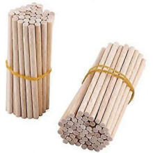 100 pcs Wooden Round Lolly Sticks 80mm Round Wooden Sticks for DIY Woodworking Building Model Home Garden Decoration