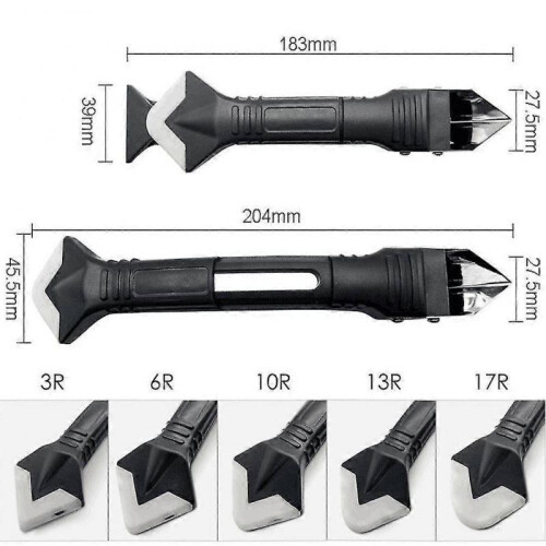 5 In 1 Silicone Remover Caulk Finisher Sealant Smooth Scraper Grout Kit Tools 2