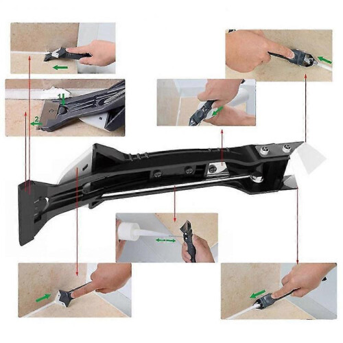 5 In 1 Silicone Remover Caulk Finisher Sealant Smooth Scraper Grout Kit Tools 1