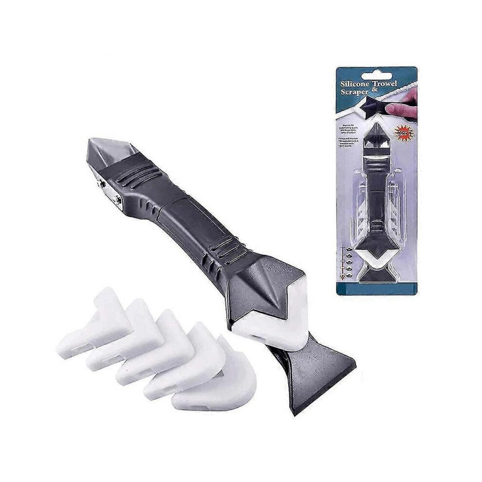 5 In 1 Silicone Remover Caulk Finisher Sealant Smooth Scraper Grout Kit Tools