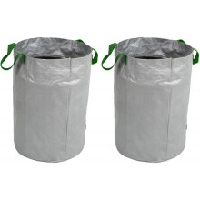 Pack 120L Garden Waste Bags Reusable Tear Resistant Waterproof with Handles Waste Collection Bin for Lawn Pool 45 x 63cm