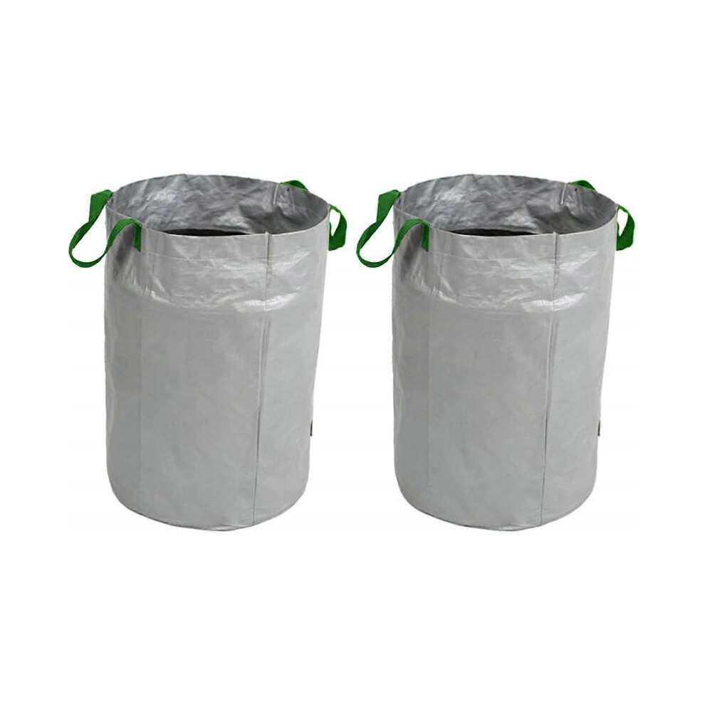 Pack 120L Garden Waste Bags Reusable Tear Resistant Waterproof with Handles Waste Collection Bin for Lawn Pool 45 x 63cm