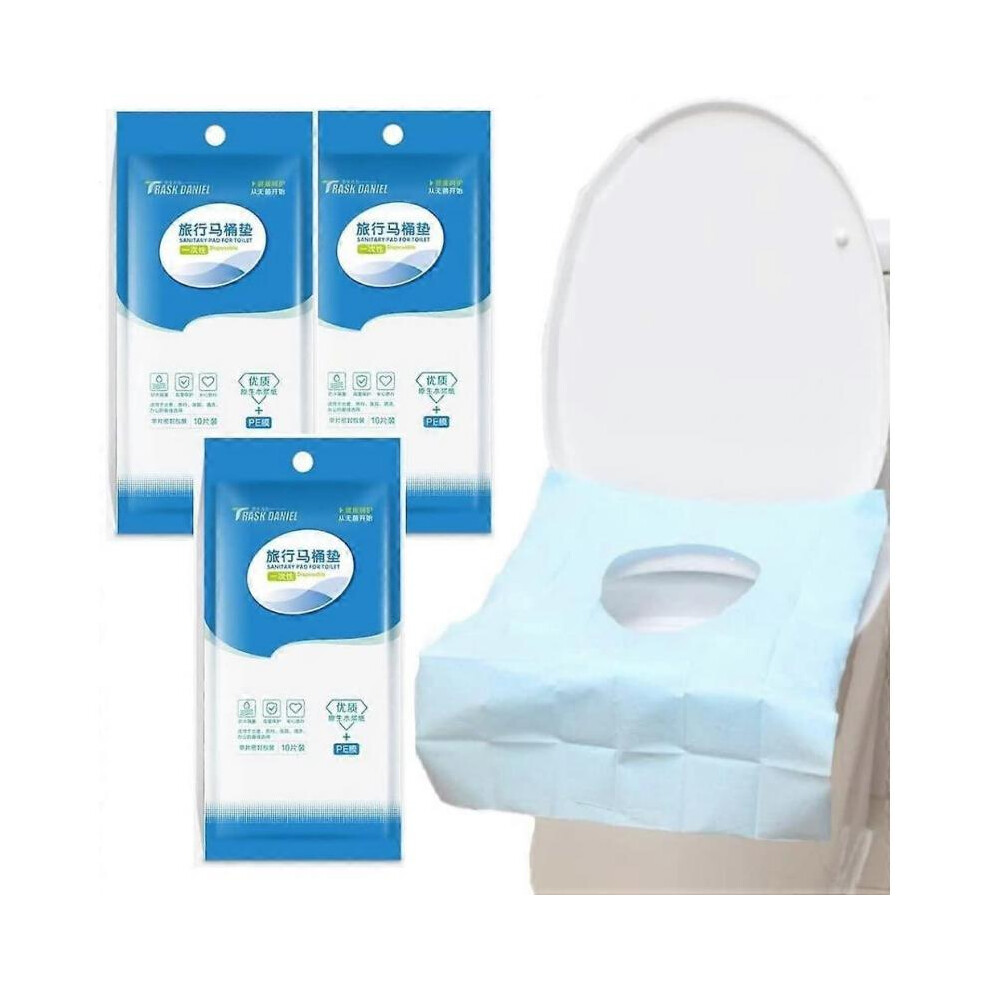 Disposable Paper Stronger&Thicker Safe Antibacterial Waterproof Toilet Seat Covers,Antimicrobial Maternal Toilet mat Travel Essential,Office,Kids Pott