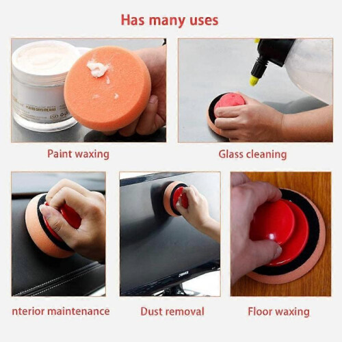 5-Pack Car Wax Applicator Kit, Soft Sponge Applicator Foam Wax Pad with Handle 2