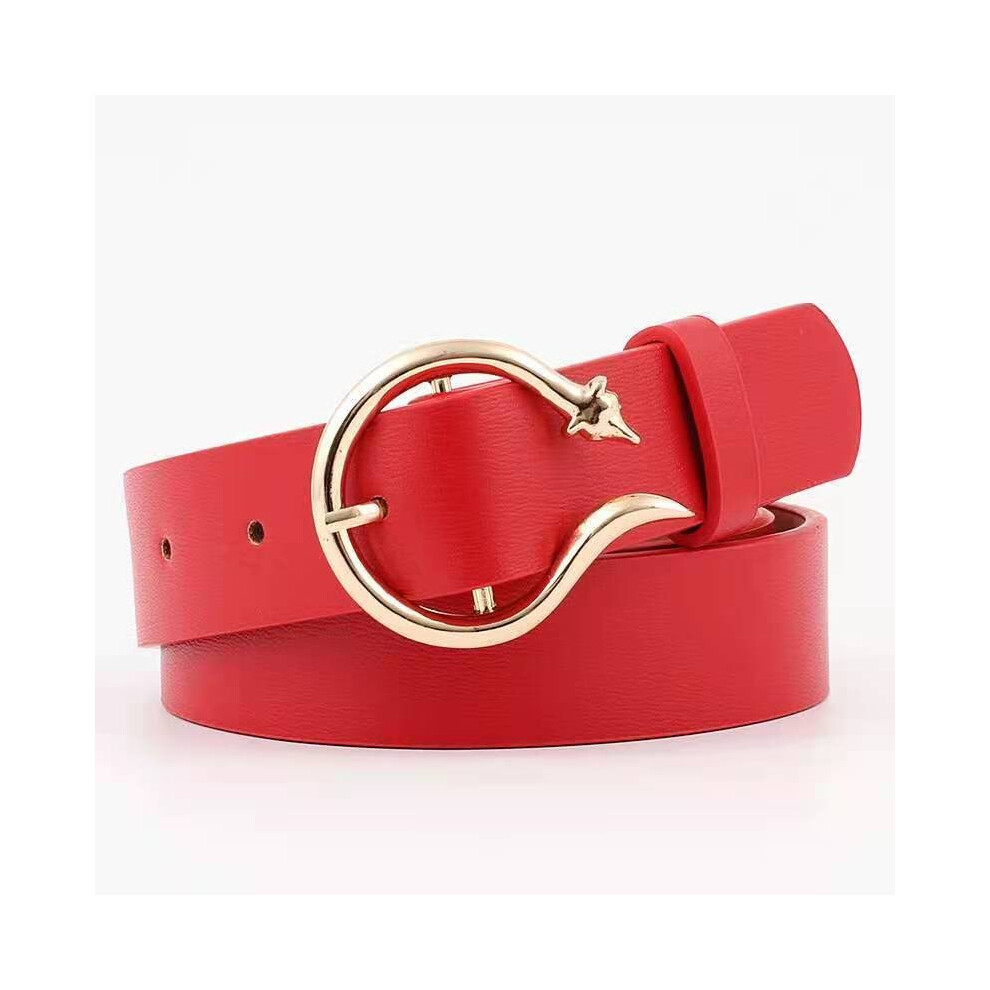 (Mink Red)Ceinture femme tendance taille chic déco large cuir pu accessoire mode automne pour