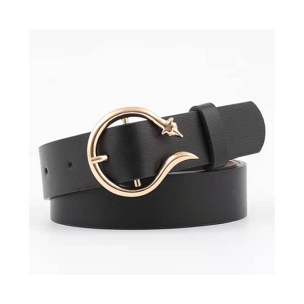 (Mink Black)Ceinture femme tendance taille chic déco large cuir pu accessoire mode automne pour