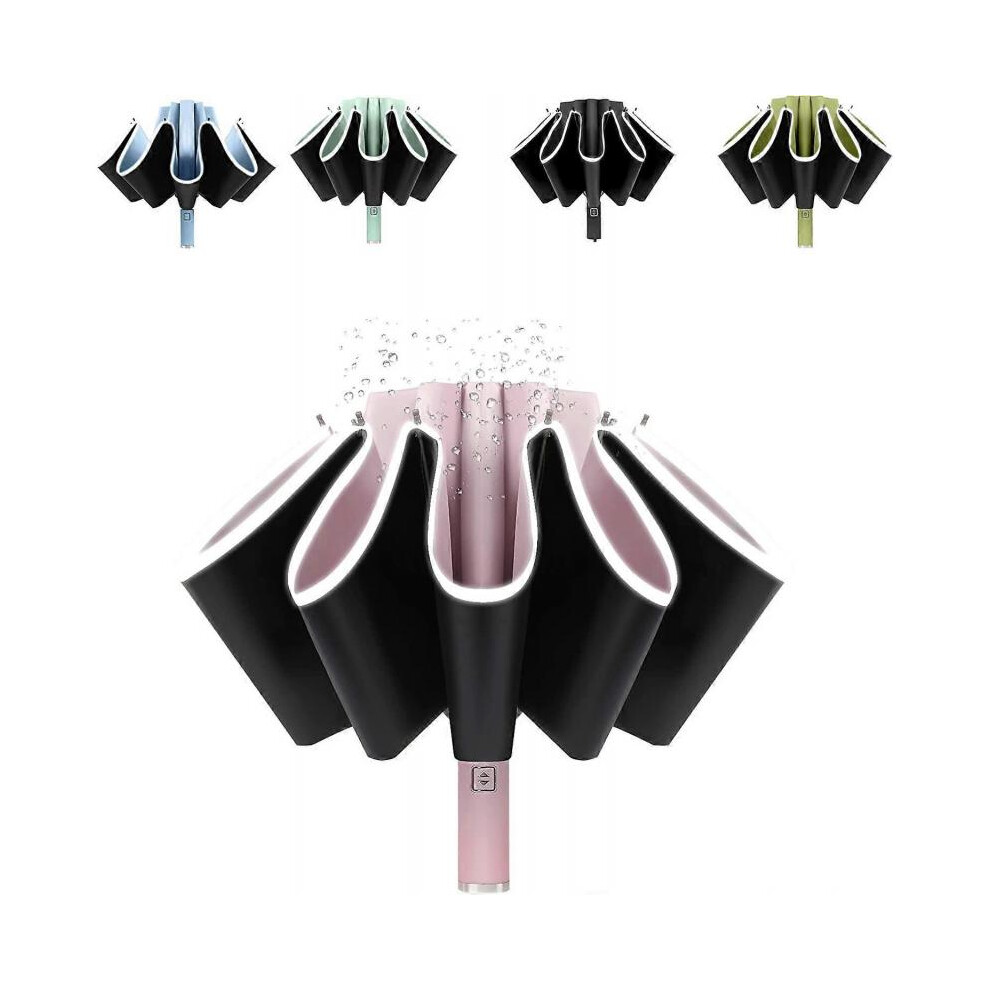 UV Umbrella Protection Sun Windproof Reverse Umbrellas for Rain-Automatic Folding Inverted Car Travel Umbrella Portable