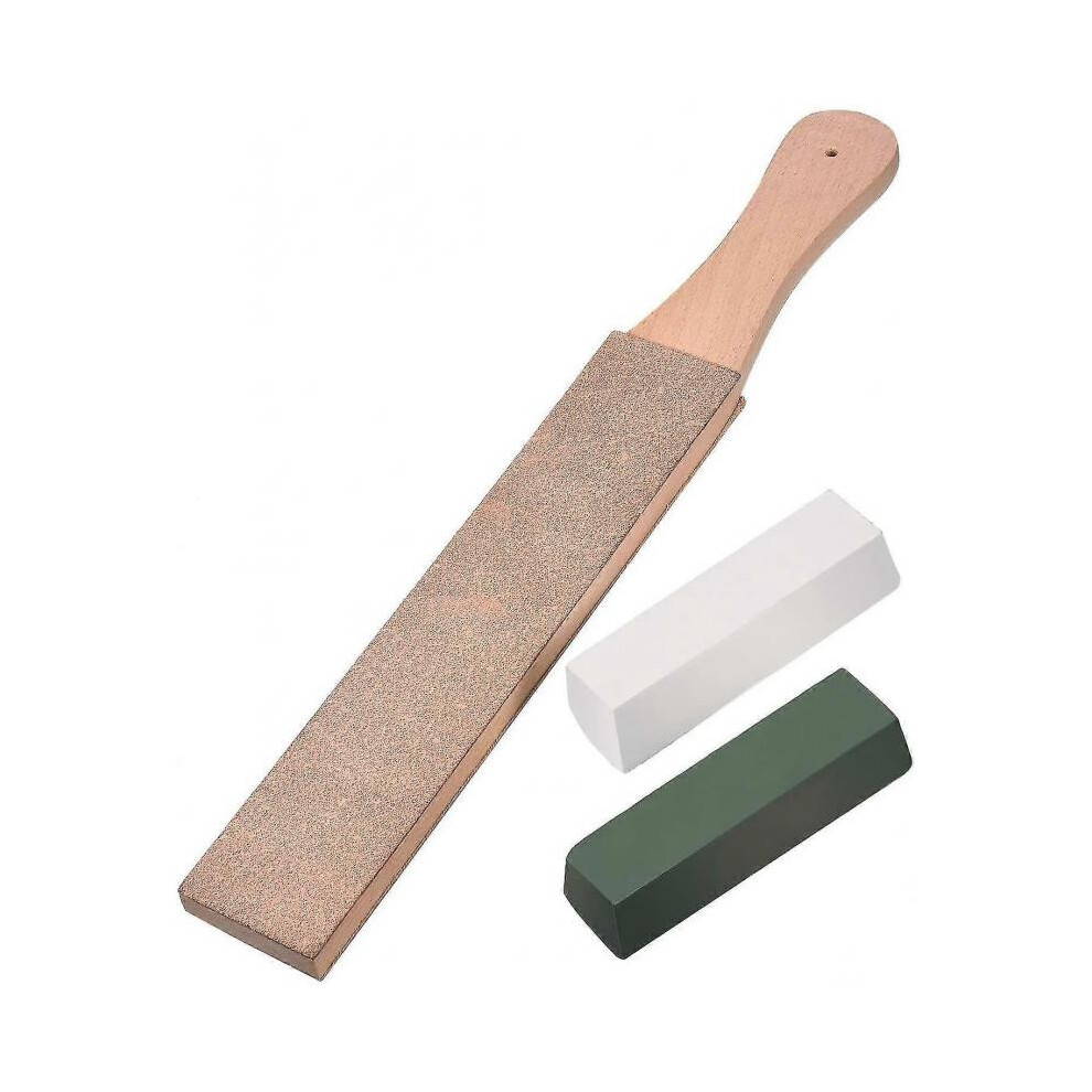 Pieces Leather Strop Band Composite Kit, 1 Piece Leather Honed Strop Block Stropping Leather Paddle Strop