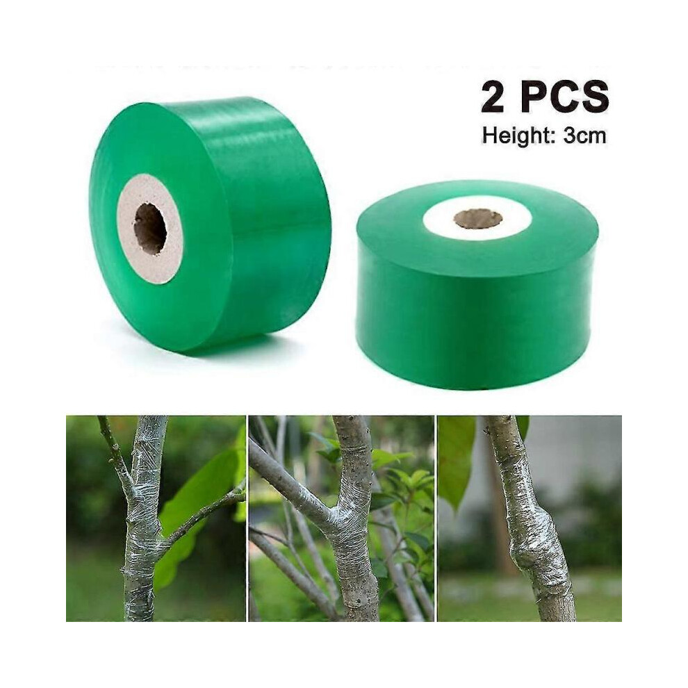 2 Pcs Grafting Tape,stretchable Grafting Tape Plant Repair Tapes,green
