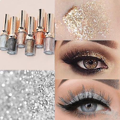 Liquid Eyeshadow Glitter Pearlescent Liquid Eyeshadow Waterproof Quick Drying Cosmetic 2
