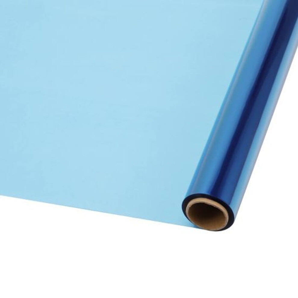 (light blue) 1 Roll 40CMx30M Cellophane Wrapping Paper Colorful Waterproof Heavy-duty Flower DIY Handicrafts Festival Gift Box Packaging Paper