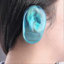 2pcs Clear Silicone Ear Cover Hair Dye Shield Protect Salon Color Blue New