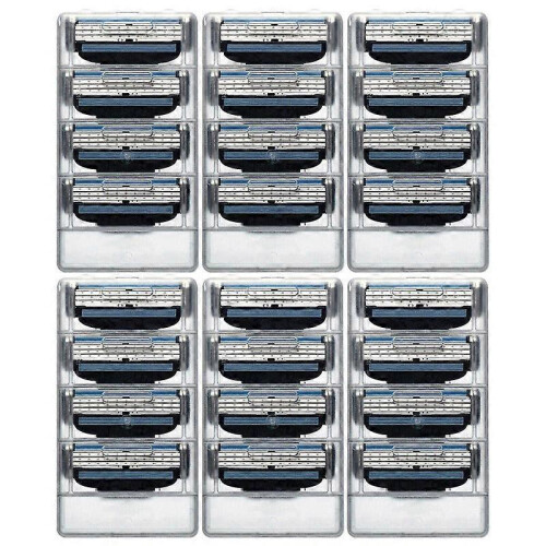 Mach 3 Razor Blades Refills 24pcs, Razor Blades for Men