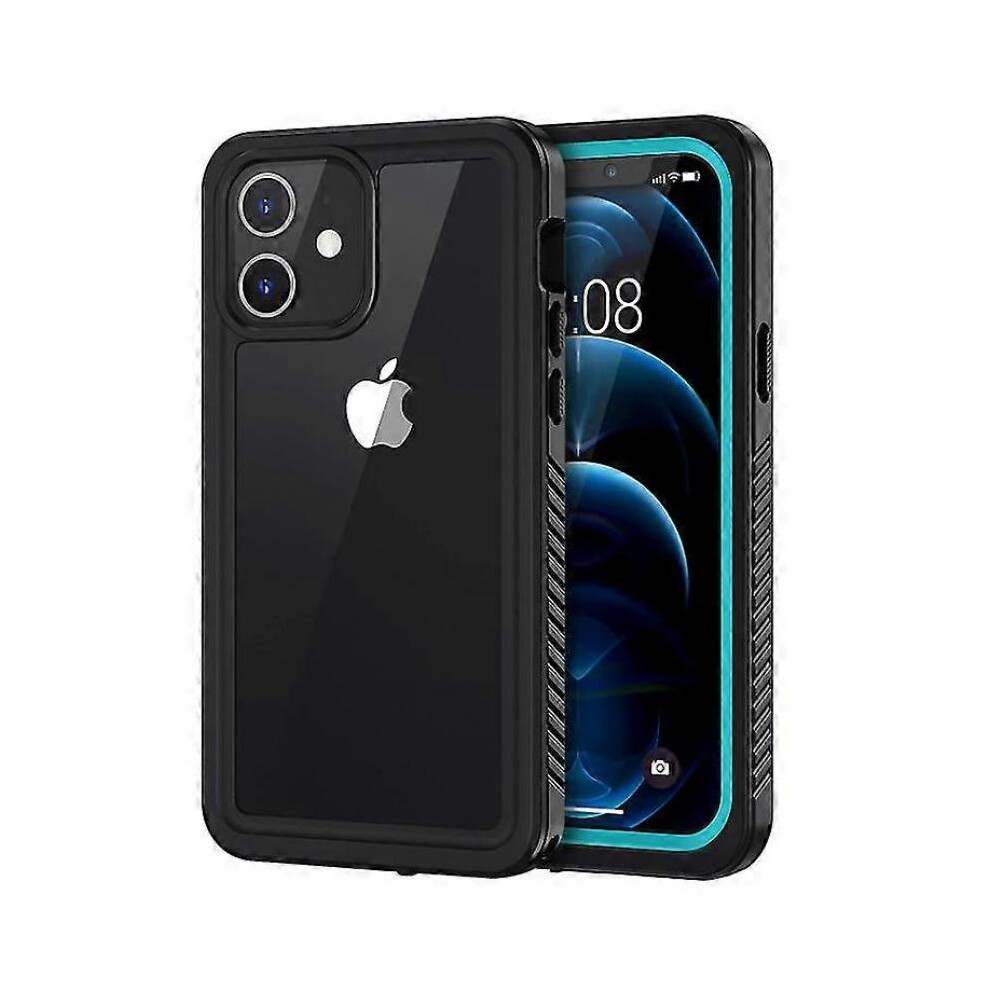 Case Compatible For Iphone 12, Ip68 Waterproof Dustproof Shockproof Cases For Built-In Screen Protector (Blue) Blue 5004229701231