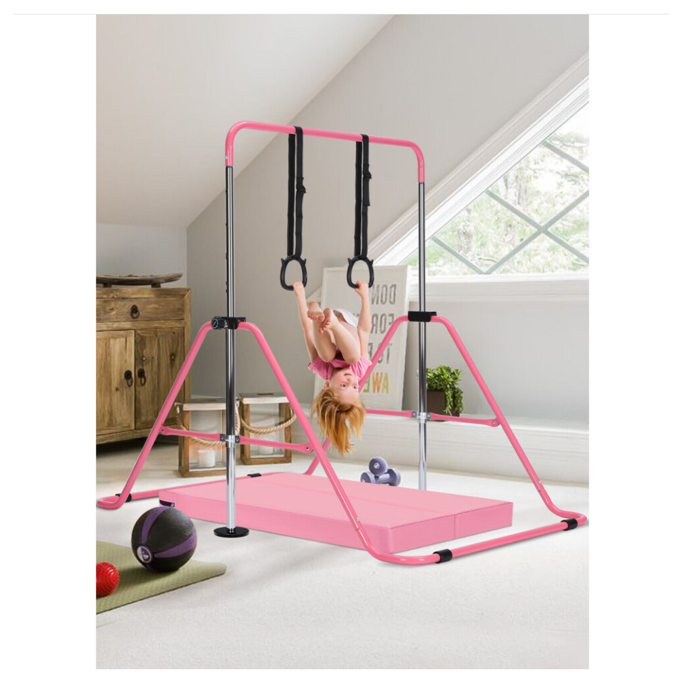 Pink Adjustable Kid Gymnastics Bar Training Bar