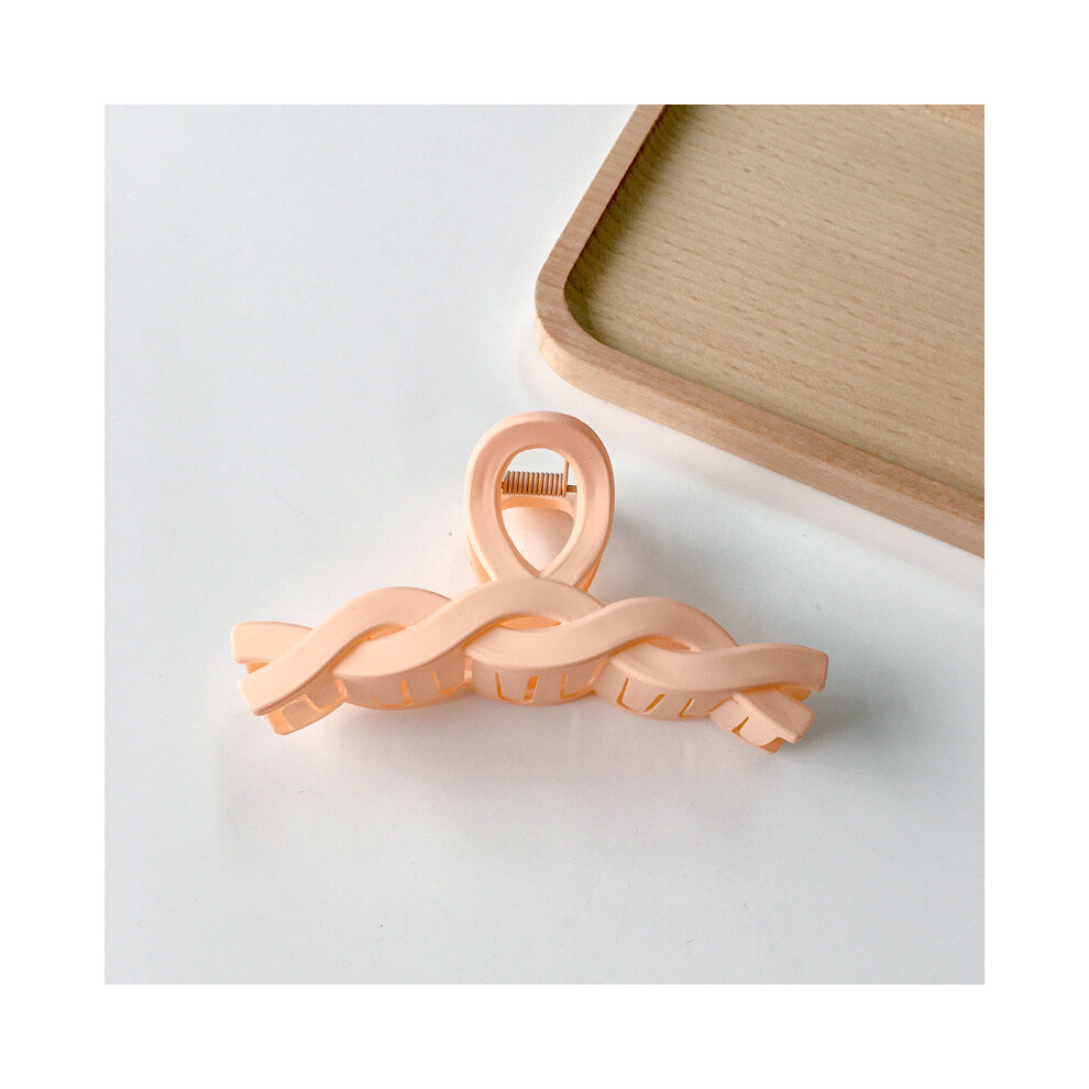 (Matte Orange)Pince à Cheveux Artistique Vintage Givrée Accessoire Cheveux Coloré avec Style Géométrique Femme pour