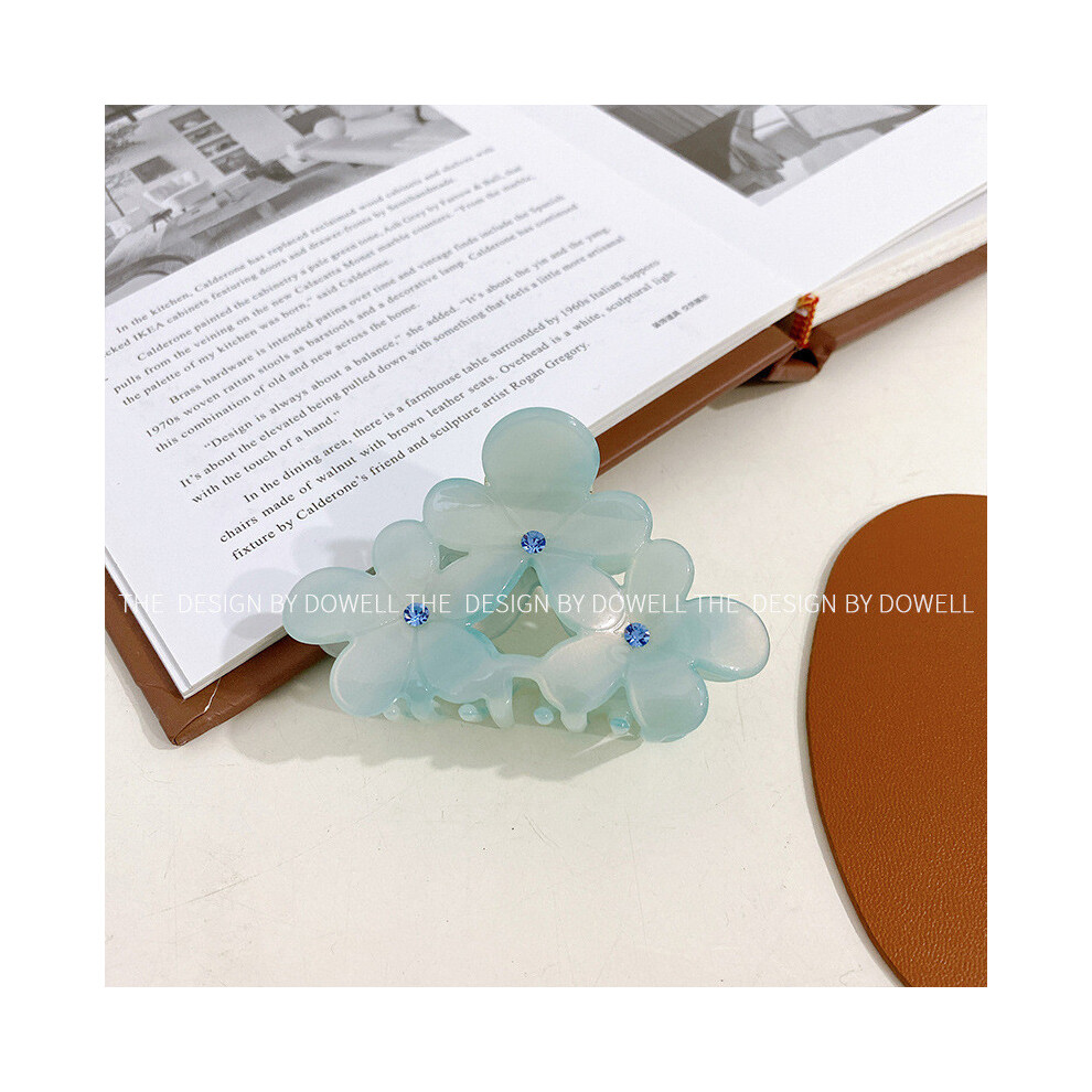 (White7.8cm)Superbe pince à cheveux fleur acétate pince à cheveux élégante strass accessoire cheveux pour une utilisation quotidienne