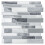 Longking selvklæbende køkken backsplash marmor look dekorative fliser (10 fliser) 1