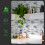 Longking selvklæbende køkken backsplash marmor look dekorative fliser (10 fliser) 2