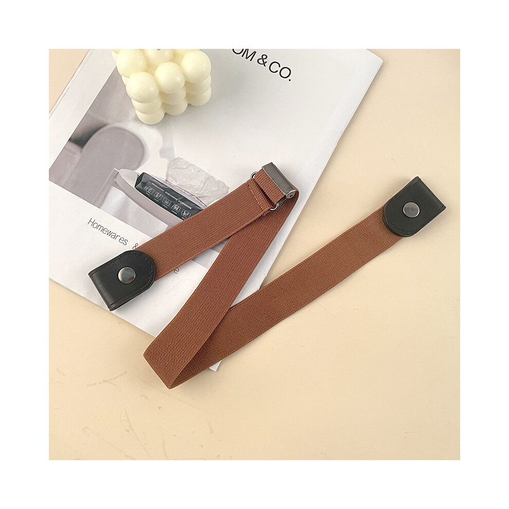 (Camel)Ceinture femme contemporaine élastique taille design élégant disponible en noir classique marron et