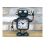 Compact Robot Style Desk Bedroom Clock | Blue 7