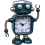 Compact Robot Style Desk Bedroom Clock | Blue 1