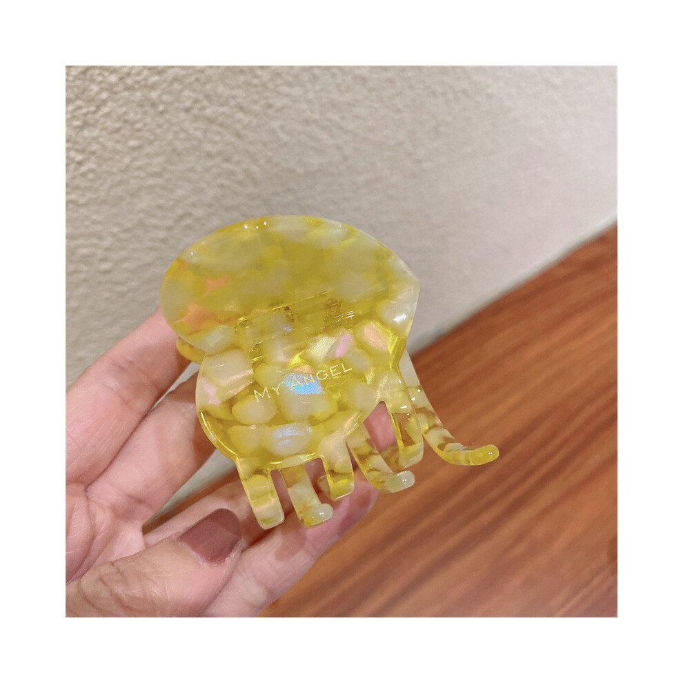 (Yellow5cm)Accessoires Cheveux Acétate Premium avec Beau Design Papillon Parfait pour Femme