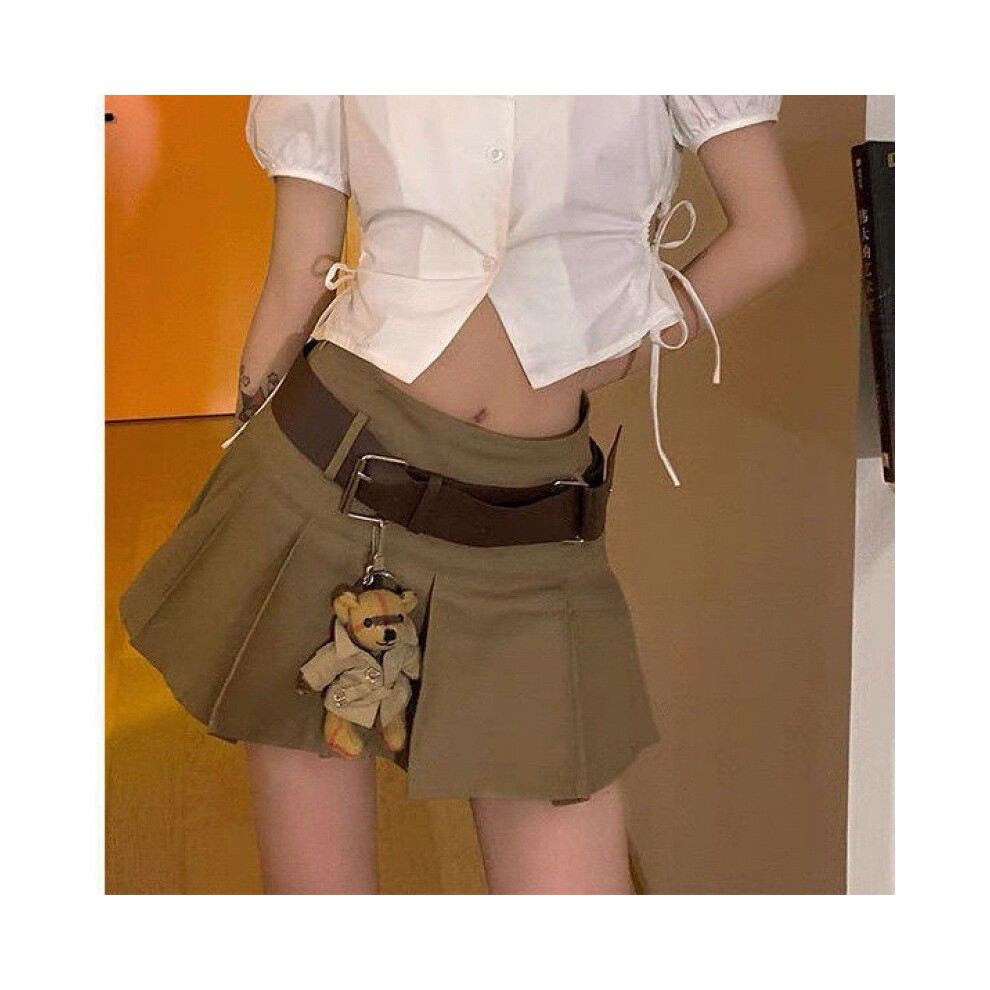 Robe marron vintage unique style western avec accessoire ceinture confortable