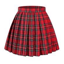 Bellissimi costumi da ragazza Fashionlife in tartan scozzese con vita alta e gonne corte per il sesso (M Rosso Verde Giallo)