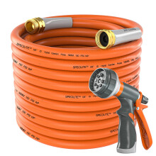 SPECILITE Tuinslang 50 ft x 5/8 in Heavy Duty Flexibele en lichtgewicht waterslang barst 600 psi Knikloze hybride rubberen slang voor achtertuin 3/4'