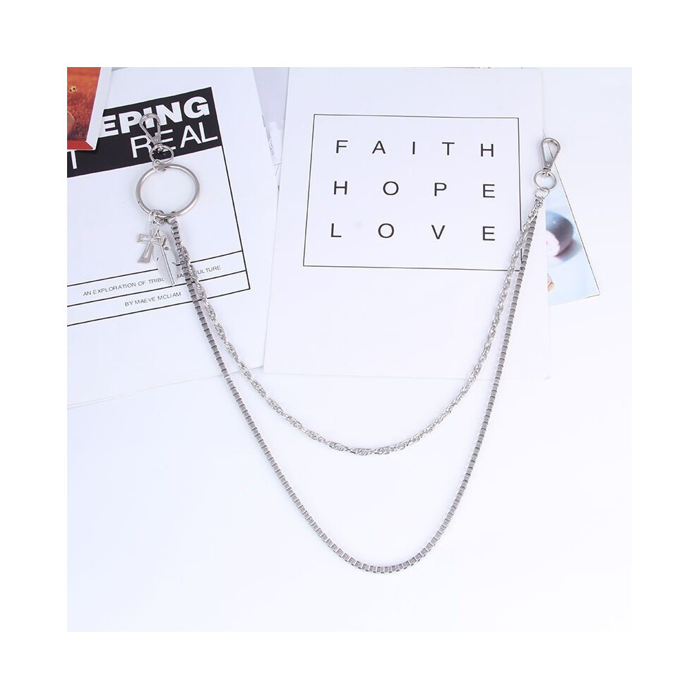 (A97 Chain)Accessoire unique d'uniforme femme mode punk comprenant chaîne à la mode ceinture et sac compact