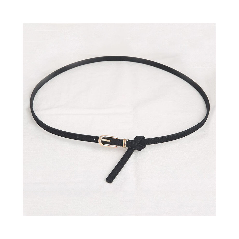 (Pin Black)Ceinture PU polyvalente à la mode pour femmes pour robes et pulls en noir chic et nuances camel