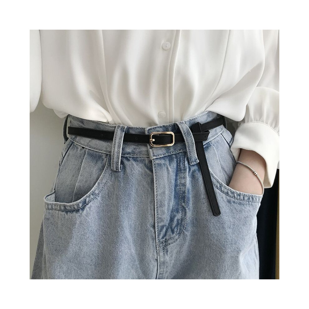 (BlackGold)Ceinture PU polyvalente à la mode pour femmes pour robes et pulls dans les tons chic noir et camel