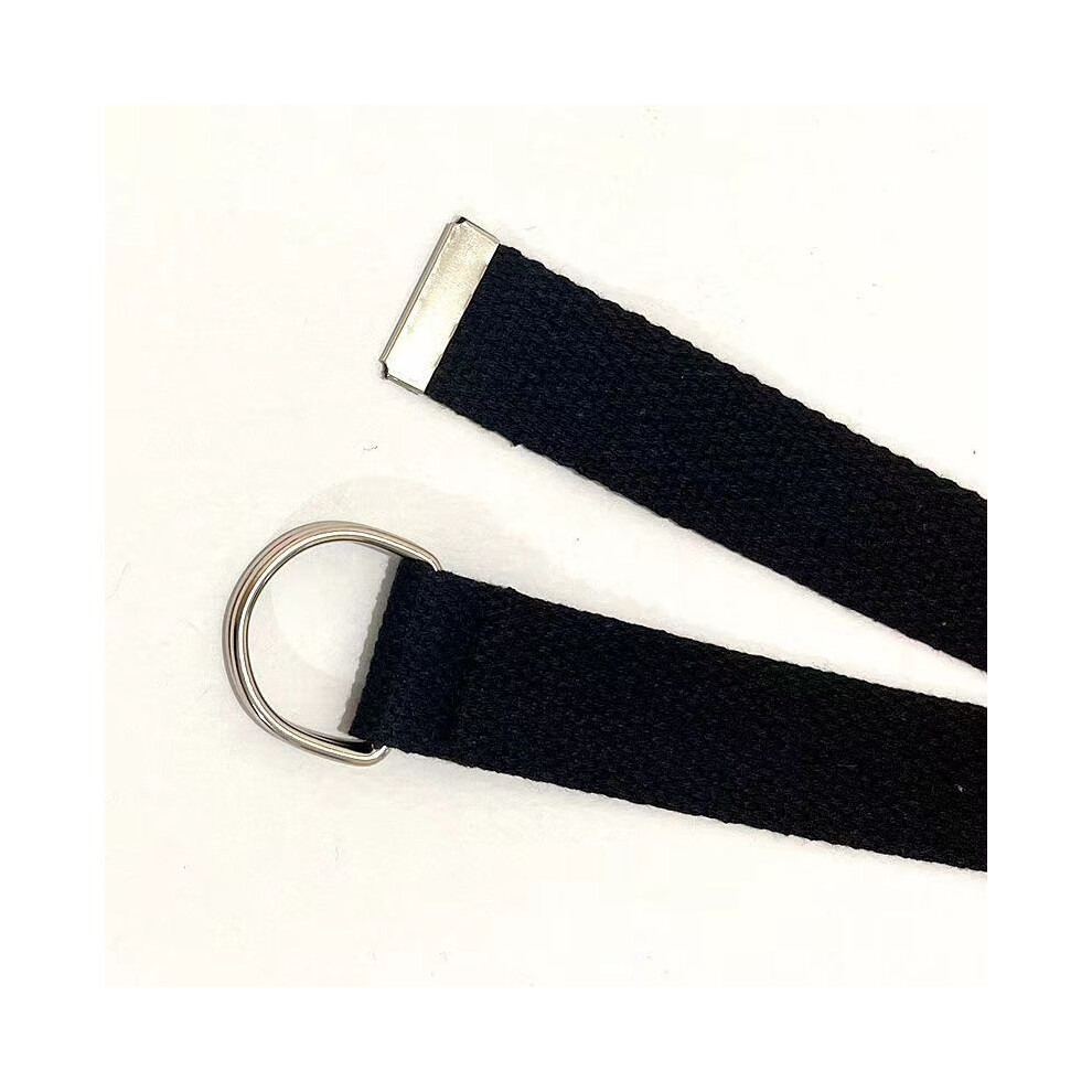 (Black 20cm)Pantalon femme moderne en jean noir avec ceinture design minimaliste élégant et