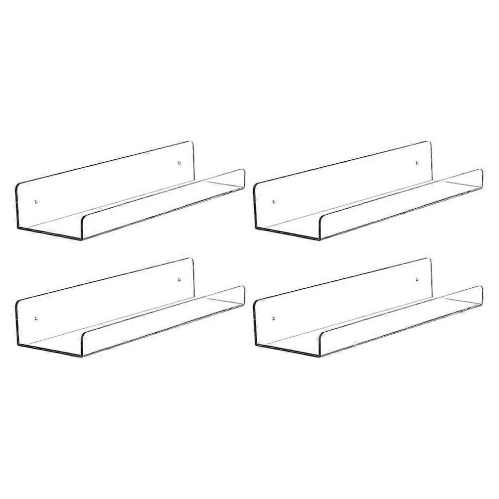 Kricely (As Show, One Size) 4Pcs Transparent Wall-Mounted Acrylic Record Storage Rack Acrylic Display Holder