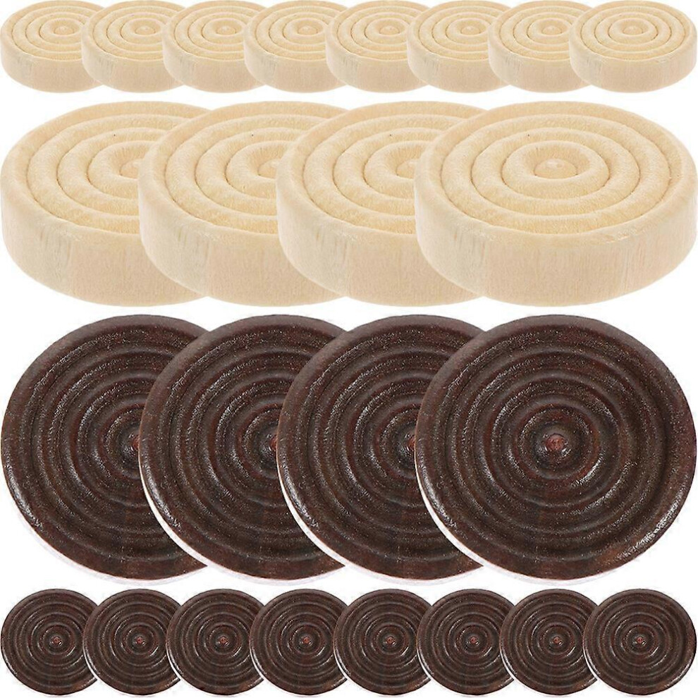 Kricely (As Show, One Size) 24Pcs Wooden Backgammon Chess Pieces Checkers Pieces Board Game Accessory