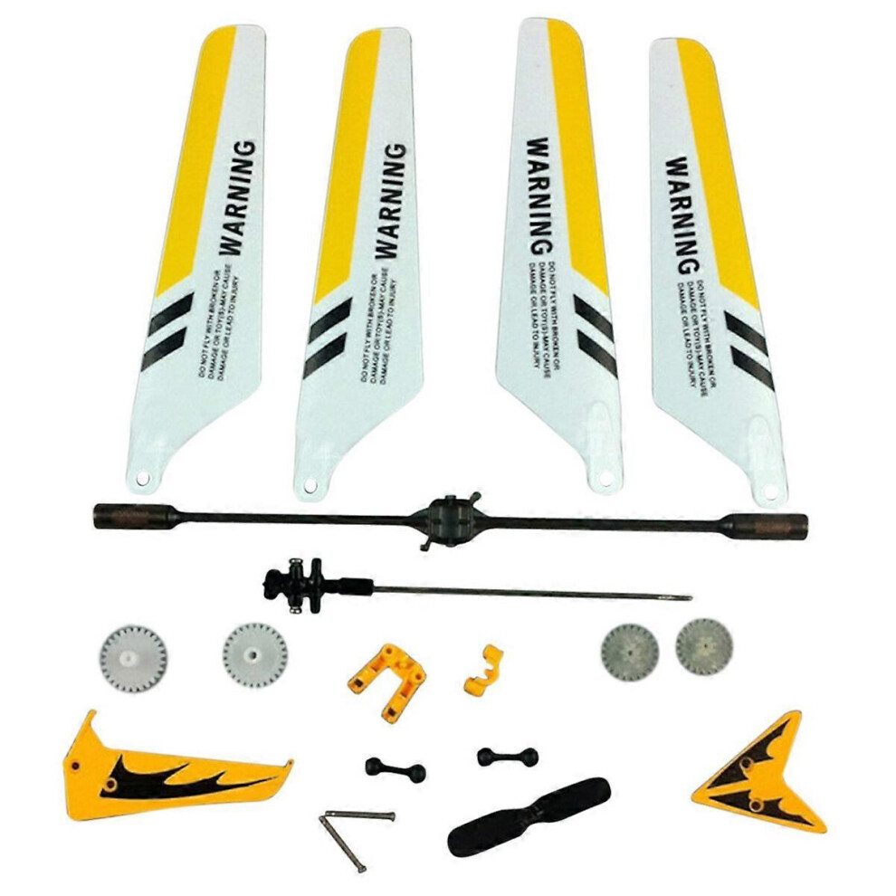 Kricely (As Show, One Size) A Set Of Replacement Spare Parts, Blades, Tail Decorations, Tail Blade, Balance Bar, Connect Buckle, Inner Shaft For Syma S107 /S1