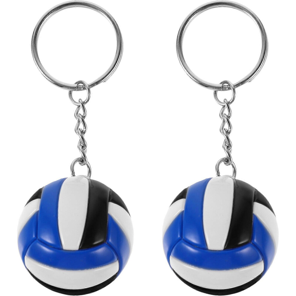 Kricely (As Show, One Size) 2Pcs Volleyball Key Chain Volleyball Key Rings Volleyball Backpacks Bags Charms Party Supplies