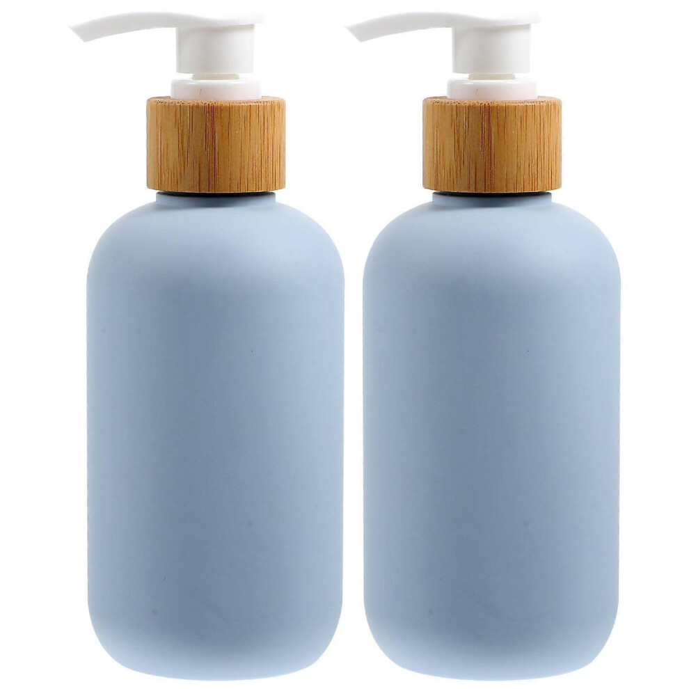 Kricely (As Show, One Size) 2Pcs Lotion Shampoo Bottles Pump Empty Bottles Refillable Dispensers Hand Soap Dispensers 200Ml