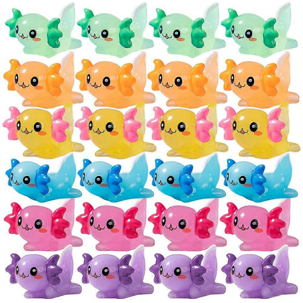 Kricely (As Show, One Size) 24Pcs Miniature Animal Figurines Landscape Animal Statue For Diy Garden Aquarium Decoration