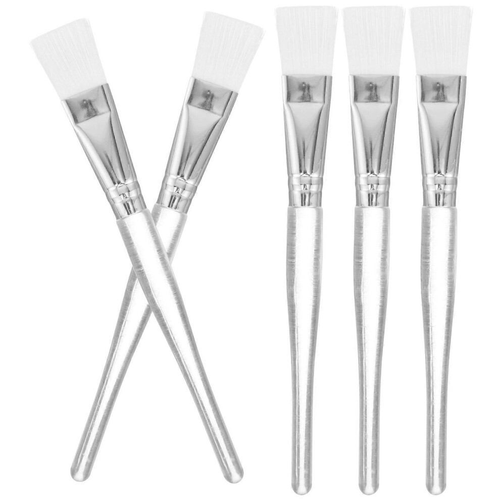 Kricely (As Show, One Size) 5Pcs Facial Mask Brushes Face Mask Applicators Reusable Mask Brushes Cosmetic Tools